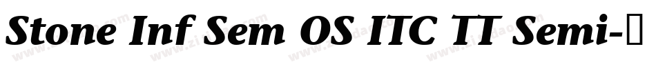 Stone Inf Sem OS ITC TT Semi字体转换